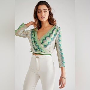 Free People x Anna Sui knit wave rider top size S